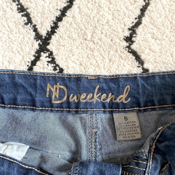 ND WEEKEND Boho Aztec Embroidered Jeans with Fringe Sz 8 - Picture 5 of 6